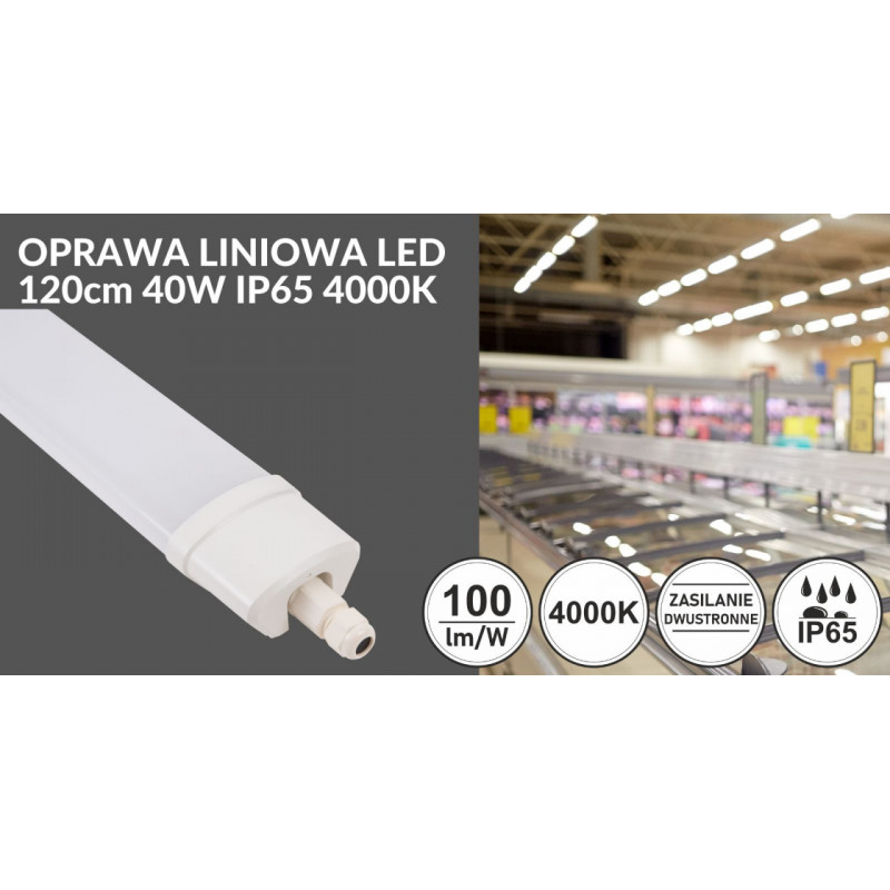 OPRAWA LINIOWA LED 120cm 40W IP65 4000K