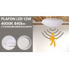 PLAFON LED 12W 4000K 840lm Z CZUJNIKIEM MIKROFALOWYM