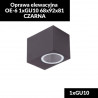 Oprawa elewacyjna OE-6 1xGU10 68x92x81 CZARNA