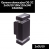 Oprawa elewacyjna OE-2C 2xGU10 100x110x240 CZARNA