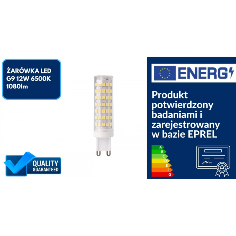 ŻARÓWKA LED G9 12W 6500K 1080lm