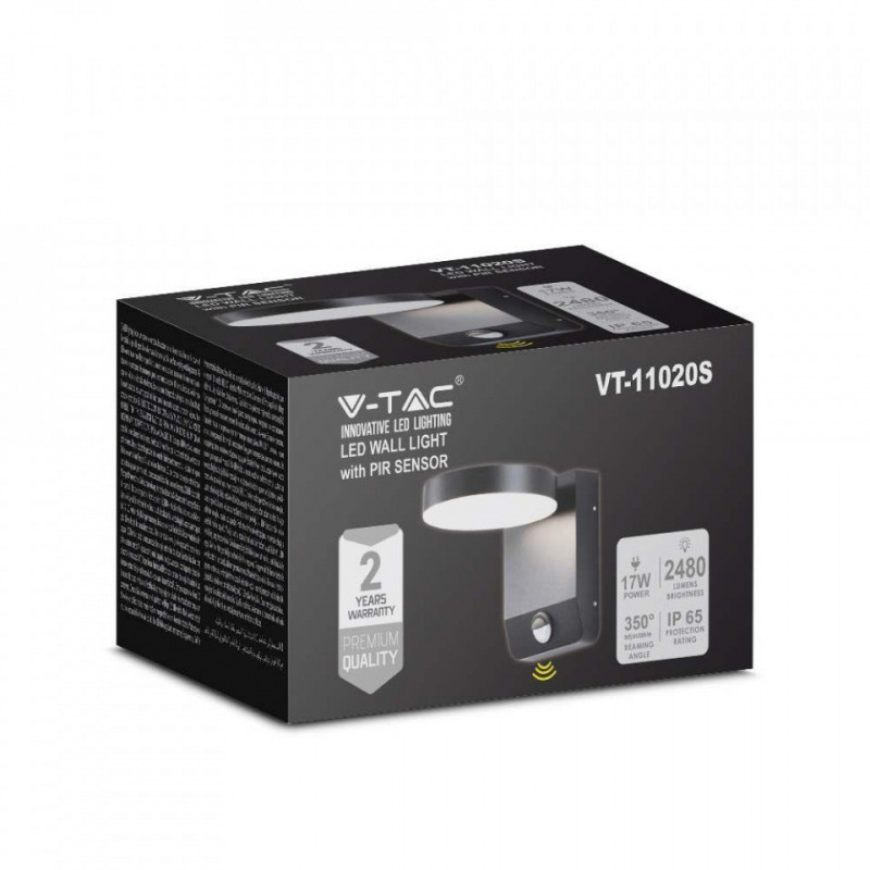 Projektor Oprawa Elewacyjna z Czujnikiem 3000K BLACK BODY ROUND, IP65 3000K
