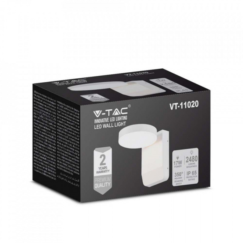 Projektor Oprawa Elewacyjna 3000K WHITE BODY ROUND, IP65 3000K