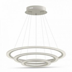 Oprawa Wisząca V-TAC 70W Soft Light Chandelier Slim 3 pierścienie Ściemnialna VT-70-3D 3000K 5250lm