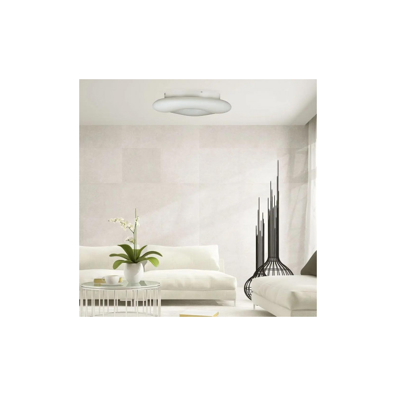 Oprawa LED V-TAC 80W Oprawa Sufitowa Owal Zmiana Barwy Światła D:750xH120 Ściemnianie Biały VT-7752 2700K-6400K 7300lm 3 Lata Gw