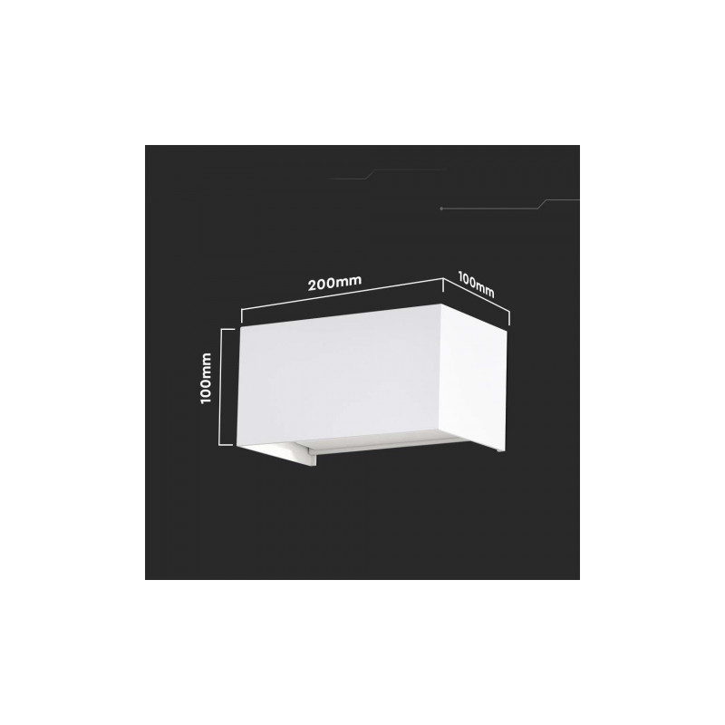 Oprawa Ścienna V-TAC 24W LED Góra Dół IP65 Biała VT-8125 3000K 2720lm