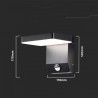 Oprawa Elewacyjna V-TAC 17W Czujnik Ruchu Czarna IP65 VT-11020S 4000K 2580lm
