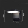 Oprawa Elewacyjna V-TAC 20W LED Czarna IP65 VT-11020 4000K 2580lm