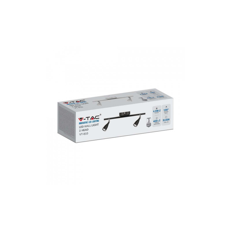 Oprawa Listwa Sufitowa V-TAC 9W LED Biała VT-810 3000K 840lm 3 Lata Gwarancji