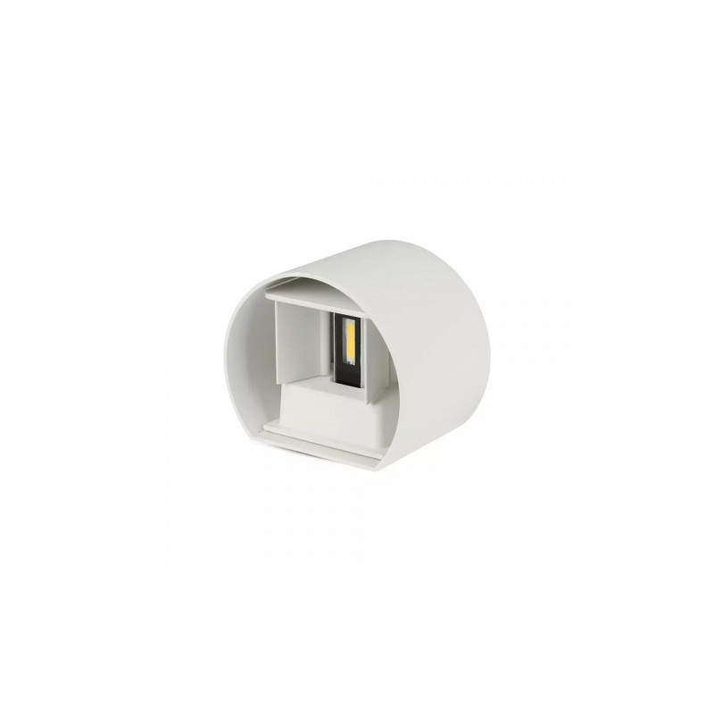 Oprawa Ścienna Kinkiet 6W V-TAC Góra/Dół Regulowany Biały Okrągły IP65 Bridgelux VT-756 3000K 700lm