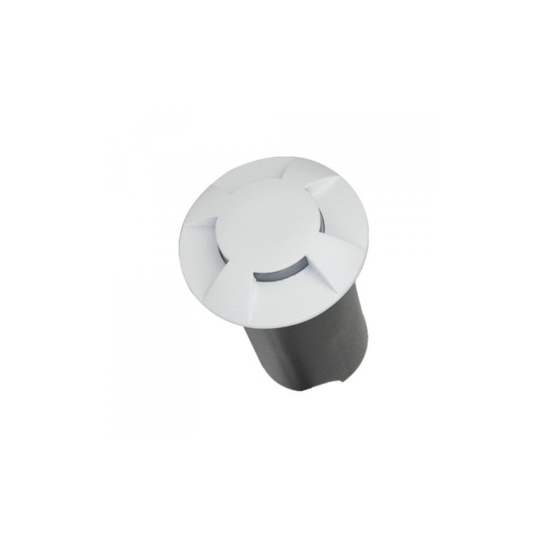 Oprawa Gruntowa Najazdowa 1W LED Biała 4-stronna IP67 VT-1171 3000K 50lm