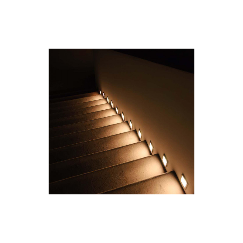 Oprawa schodowa LED V-TAC 3W LED Kwadrat Biała 230V VT-1143 4000K 200lm