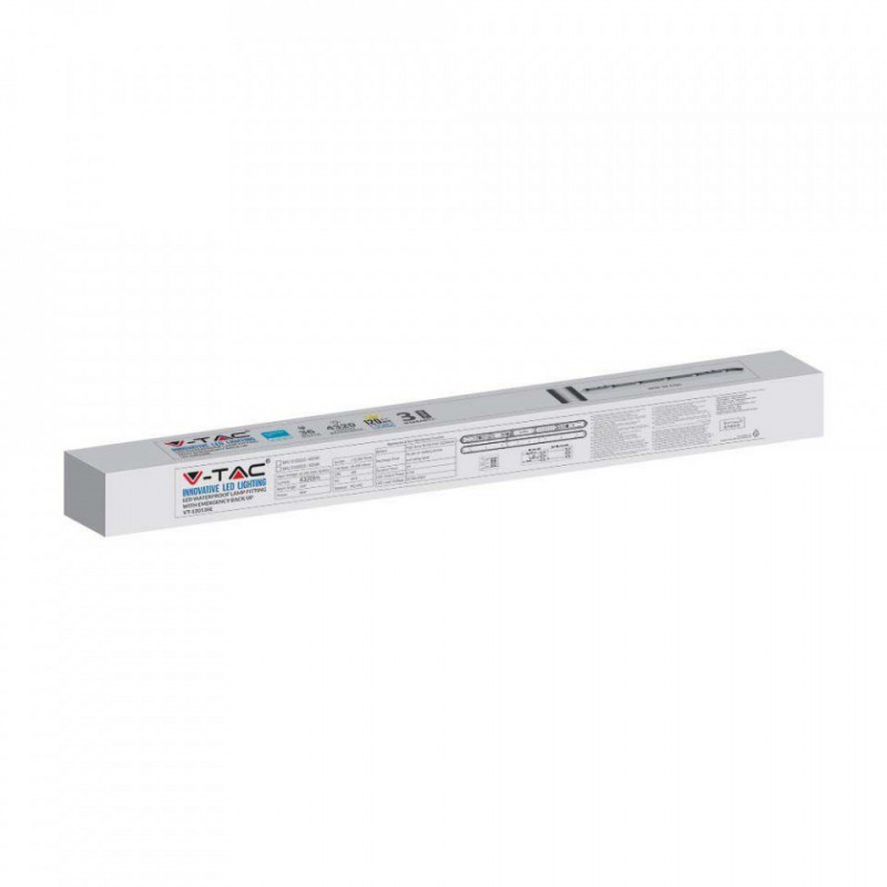 Oprawa Hermetyczna LED V-TAC SAMSUNG CHIP M-SERIES 36W 120cm 120Lm/W ML SS Clip Układ Awaryjny VT-120136E 4000K 4320lm 3 Lata Gw