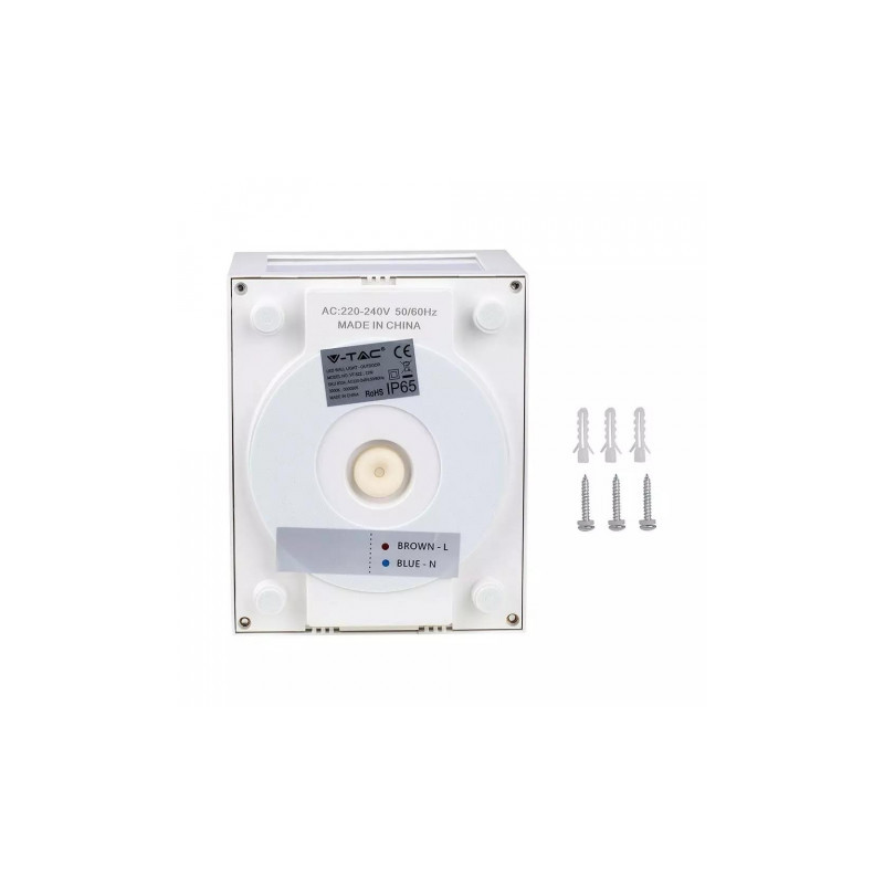 Oprawa Ścienna V-TAC 12W LED IP65 Biała VT-822 4000K 1350lm