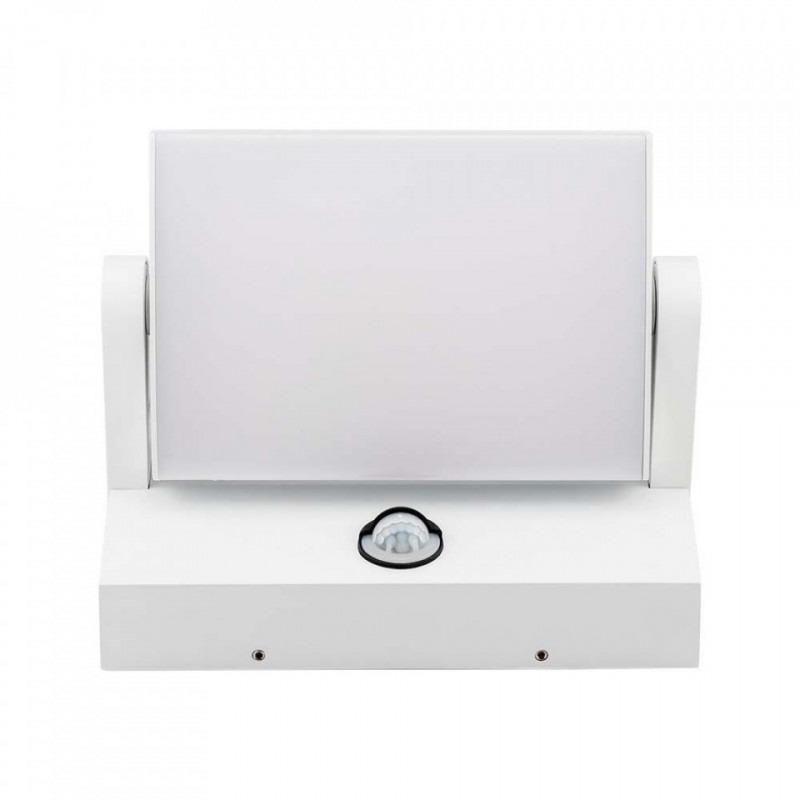 Oprawa Elewacyjna Ścienna V-TAC 17W LED Czujnik Ruchu Biała IP65 VT-11020S 3000K 2520lm
