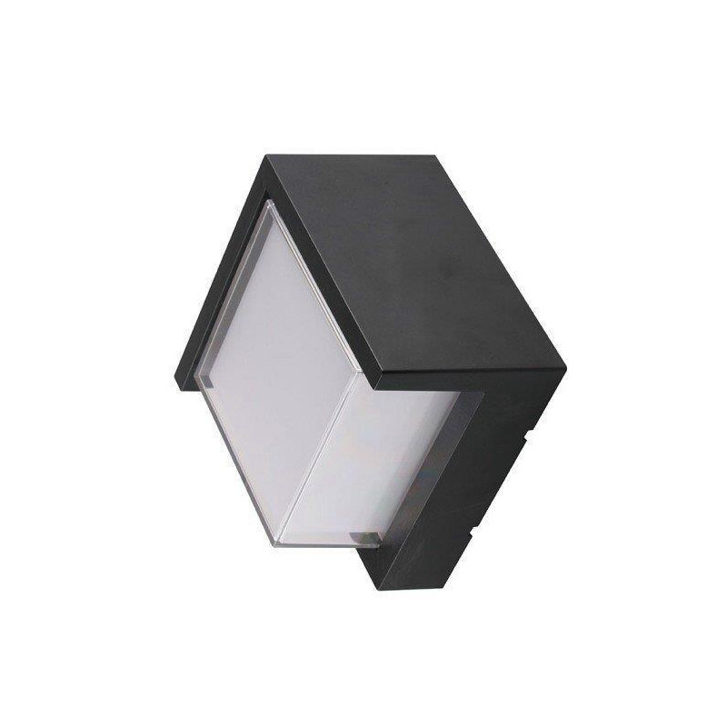 7W LED WALL LIGHT WITH CAP COVER 3000K BLACK-SQUARE