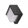 7W LED WALL LIGHT WITH CAP COVER 3000K BLACK-SQUARE