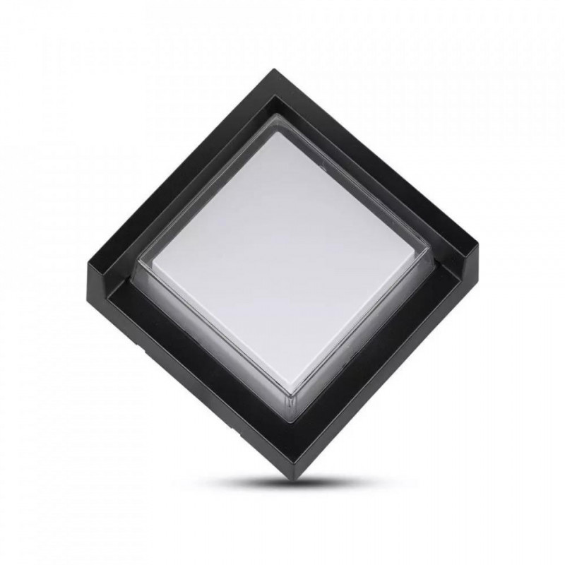 7W LED WALL LIGHT WITH CAP COVER 3000K BLACK-SQUARE