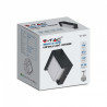 7W LED WALL LIGHT WITH CAP COVER 3000K BLACK-SQUARE