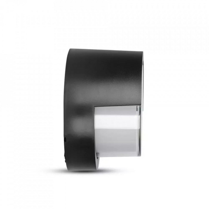 7W LED WALL LIGHT WITH CAP COVER 3000K BLACK-ROUND