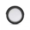 7W LED WALL LIGHT WITH CAP COVER 3000K BLACK-ROUND