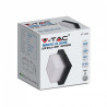 12W LED WALL LIGHT 4000K,BLACK -SQUARE