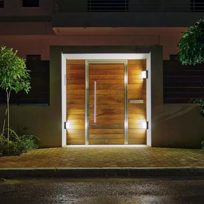 12W LED WALL LIGHT 4000K,BLACK -SQUARE