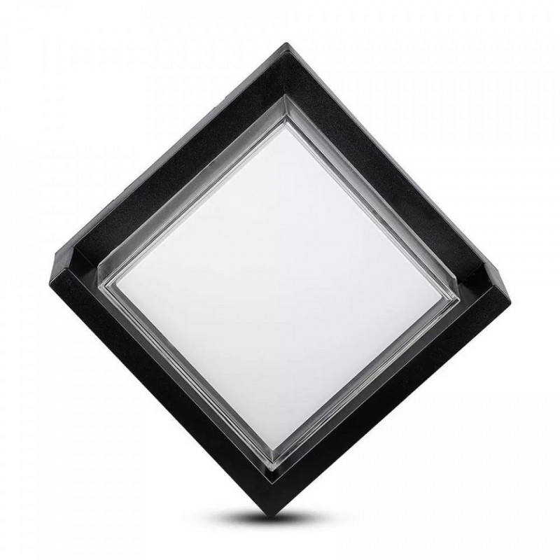 12W LED WALL LIGHT 3000K,BLACK -SQUARE