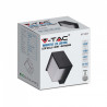 12W LED WALL LIGHT 3000K,BLACK -SQUARE