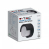 12W LED WALL LIGHT 4000K,BLACK -ROUND