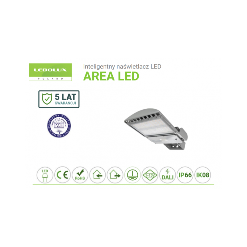 Oprawa AREA LED 100W 70x150° 1-10V