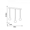 Lampa wisząca BOLLE BLACK 3xGU10