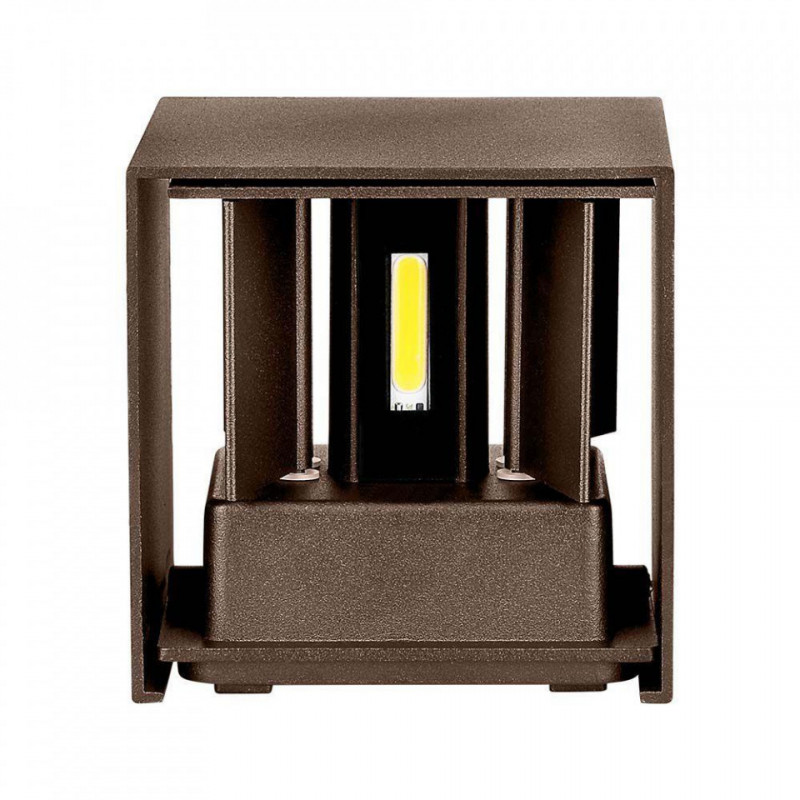 Oprawa Ścienna V-TAC 11W LED Góra Dół Regulowana Brązowy Kwadrat IP65 VT-759-12 3000K 1360lm