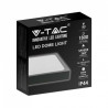 18W LED DOME LIGHT 4000K SQUARE,BLACK FRAME IP44