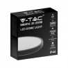 PLAFON 30W LED DOME LIGHT 3000K ROUND,BLACK FRAME IP44