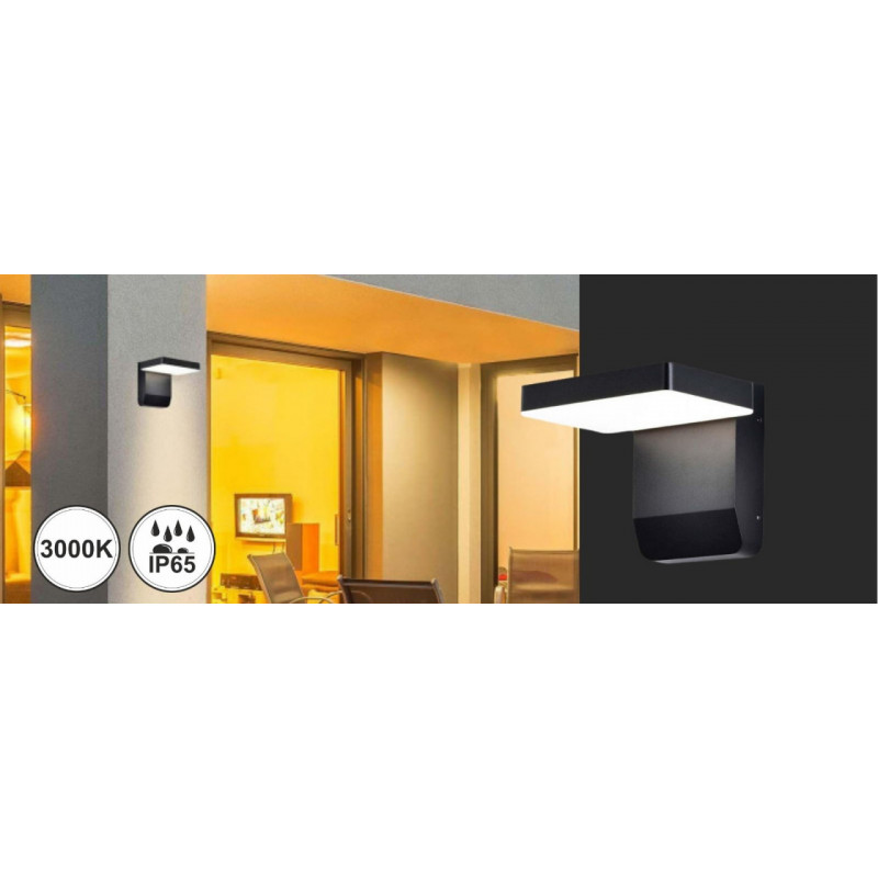 Oprawa Elewacyjna V-TAC 20W LED Czarna IP65 VT-11020 3000K 2580lm