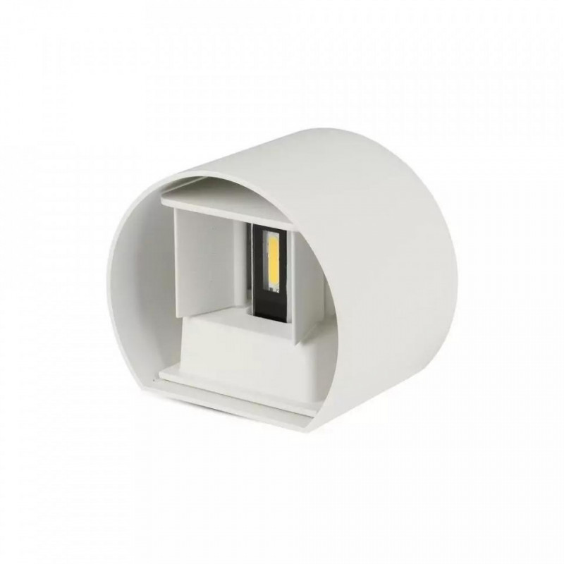 Oprawa Ścienna Kinkiet 6W V-TAC Góra/Dół Regulowany Biały Okrągły IP65 Bridgelux VT-756 3000K 700lm