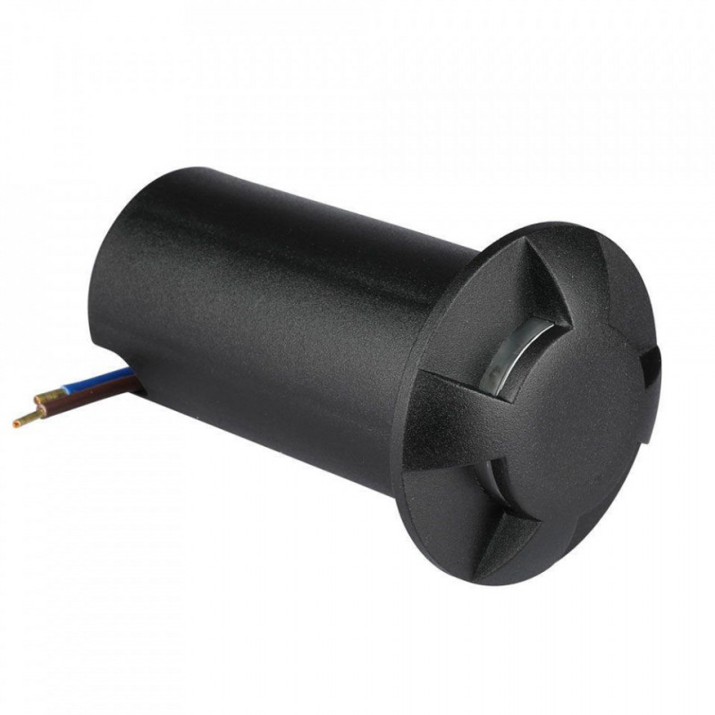 Oprawa Gruntowa Najazdowa 1W LED Czarna 4-stronna IP67 VT-1171 3000K 50lm