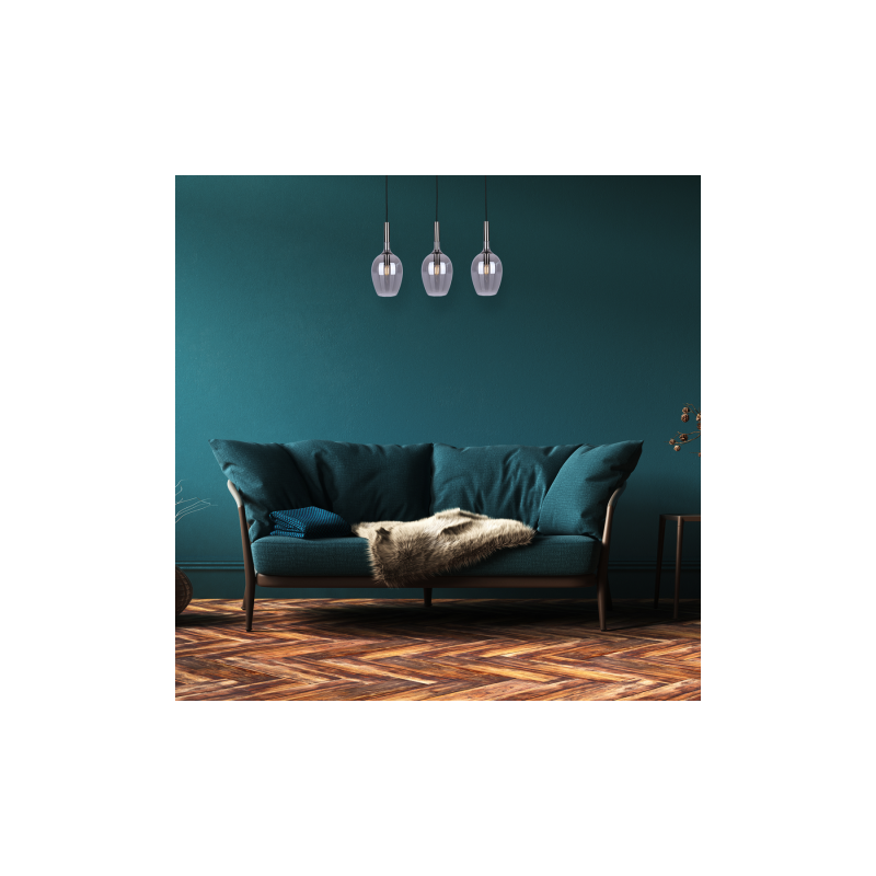 Potrójna wisząca lampa TANGO SMOKED 3xE14