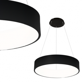 Czarna lampa LED wisząca OHIO 24W 4000K