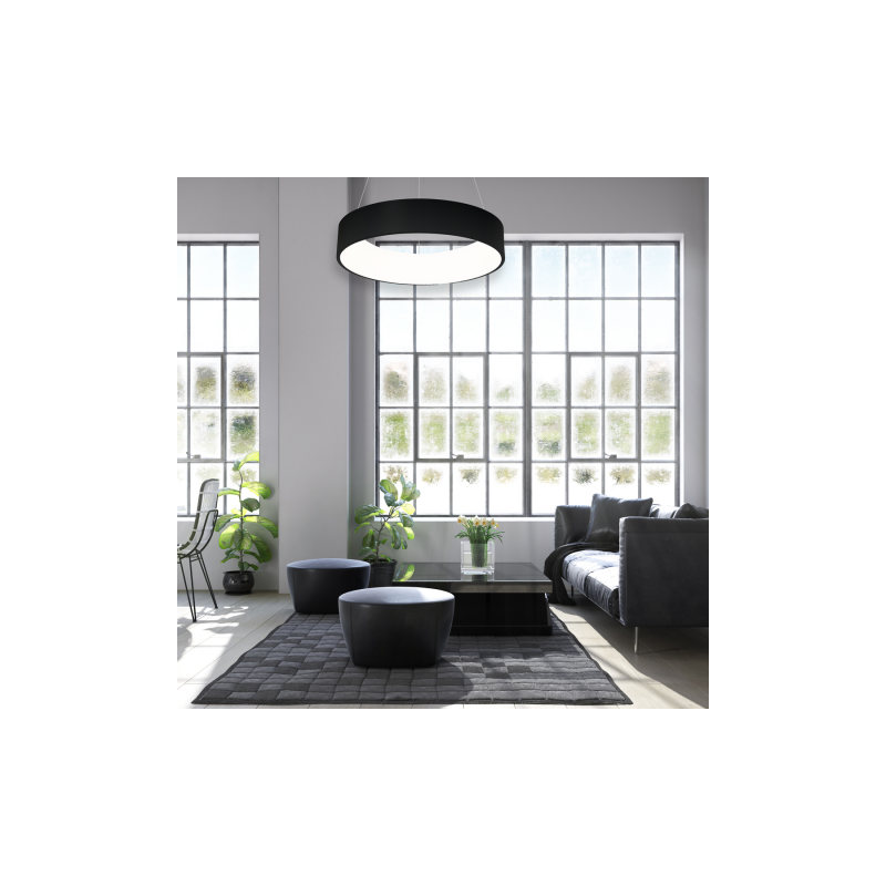 Czarna lampa LED wisząca OHIO 24W 4000K