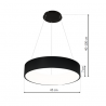 Czarna lampa LED wisząca OHIO 24W 4000K