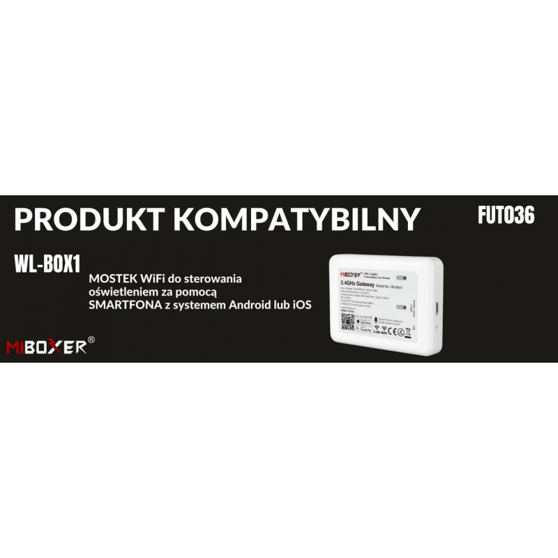 Sterownik Jednokolorowy Do Taśmy Led (2,4 Ghz) Fut036