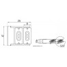 Radius SU-MA - nowoczesny kinkiet z dwiema obrotowymi głowicami 6szt. x3W LED CREE XPR