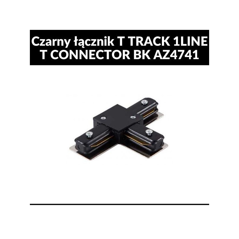 Czarny łącznik T TRACK 1LINE T CONNECTOR BK AZ4741