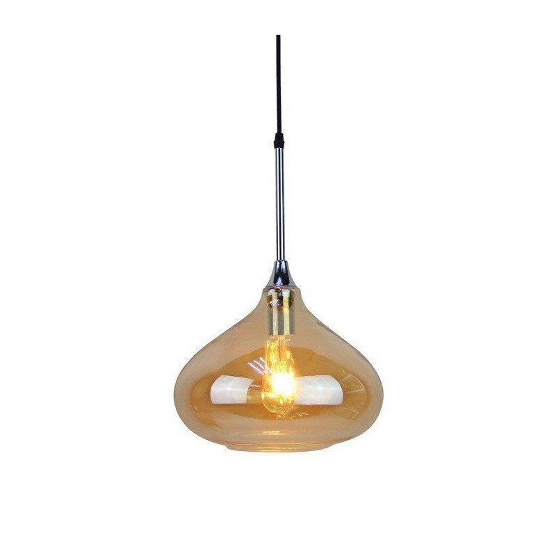 Oprawa Wisząca V-TAC Modern Bursztyn Szkło Sleek Transparent fi280mm VT-7281