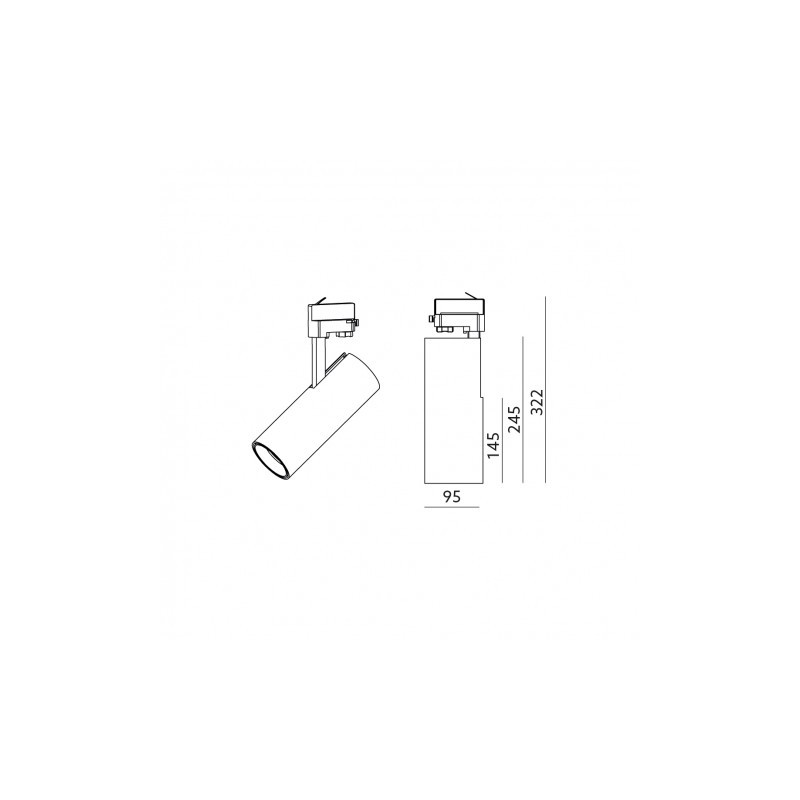 Reflektor szynowy NEXTRACK NT4 38W 60° 4000K CZARNY