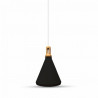Oprawa Wisząca V-TAC Modern Drewnoen Top Czarny Color VT-7525