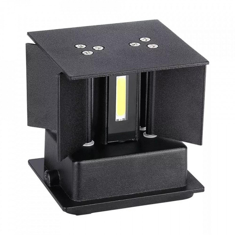 Kinkiet Góra/Dół Czarny Kwadrat IP65 VT-759 3000K SKU 7078
