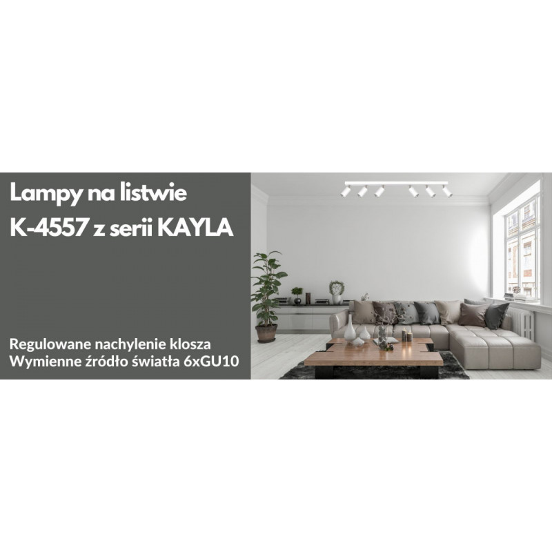 Lampy na listwie K-4557 z serii KAYLA
